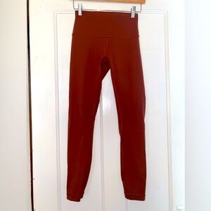 Rust Red High-Waisted Leggings